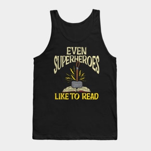 Funny Comic Nerd Reader Gift Tank Top